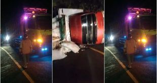 Imbas truk yang terguling di KM 36.800 di Tikungan Mbah Singo, Desa Sidomulyo, Kecamatan Silo lalu lintas di berlakukan sistem buka tutup. (Foto. Wiji Hariyanto For RBT)