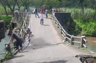 Jembatan Pesanggaran Ambles, Pemkab Banyuwangi Segera Bangun Jembatan Darurat