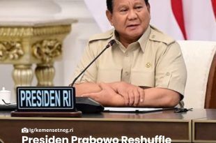 Presiden Prabowo Reshuffle 5 Menteri, Siapa Saja Menterinya