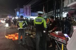 Pengendara Motor Tewas Usai Terlibat Kecelakaan Beruntun di Depan Pasar Rogojampi