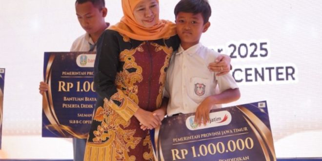 Gubernur Jatim Khofifah Luncurkan Program Bantuan Pendidikan Rp48 miliar